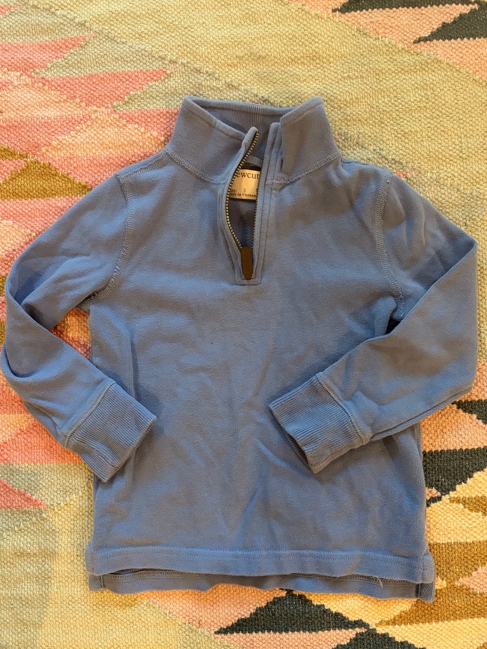 Crewcuts Blue 1/4 zip, Size 3